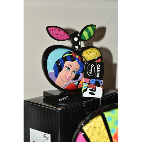 335 - FIVE BOXED DISNEY BRITTO ORNAMENTS, new and unused with cardboard labels, comprising one Tinkerbell,... 