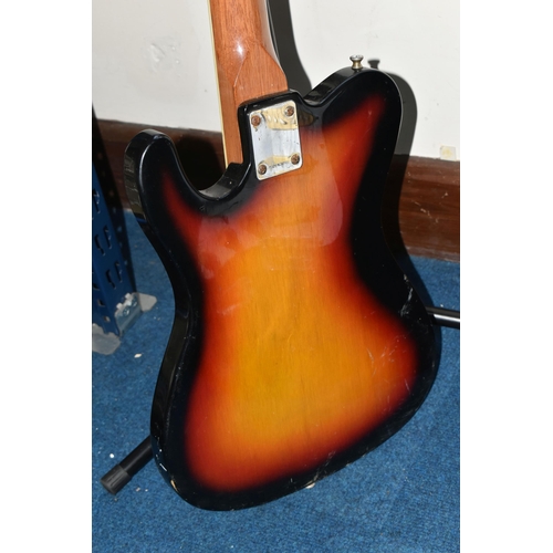 343 - A JAPANESE TELECASTER STYLE ELECTRIC GUITAR, with two single chord pickups and tremolo (1) (Conditio... 