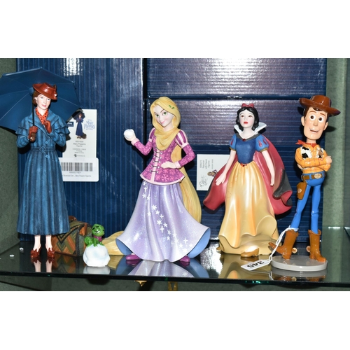 345 - FOUR BOXED ENESCO DISNEY SHOWCASE FIGURES,  comprising Rapunzel with Pascal (two figures in one) no ... 