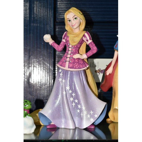 345 - FOUR BOXED ENESCO DISNEY SHOWCASE FIGURES,  comprising Rapunzel with Pascal (two figures in one) no ... 