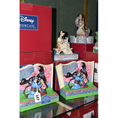 347 - FIVE BOXED ENESCO DISNEY SHOWCASE FIGURES, Disney Traditions by Jim Shore, comprising Honorable Hero... 