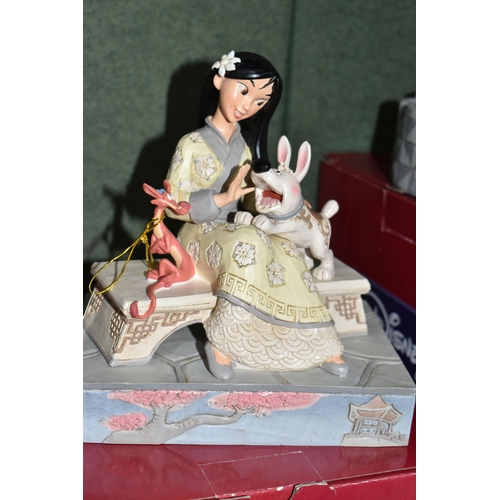 347 - FIVE BOXED ENESCO DISNEY SHOWCASE FIGURES, Disney Traditions by Jim Shore, comprising Honorable Hero... 