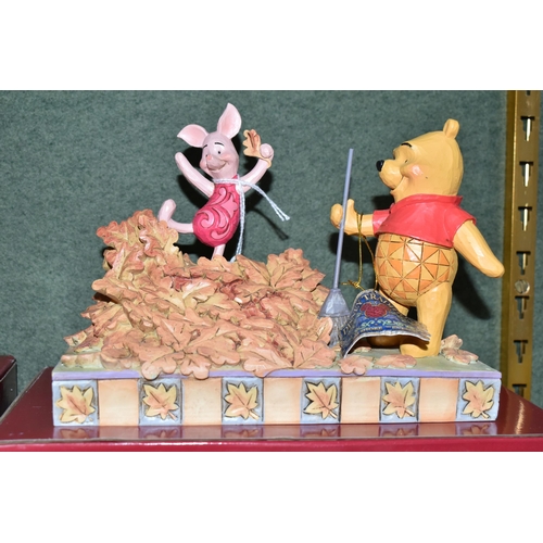 349 - FIVE BOXED ENESCO DISNEY SHOWCASE 'WINNIE THE POOH' FIGURES, from Disney Traditions by Jim Shore, co... 