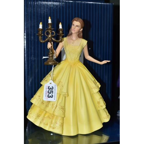 353 - FOUR BOXED ENESCO DISNEY SHOWCASE COLLECTION FIGURES, comprising Belle no 4058293, Belle Masquerade ... 