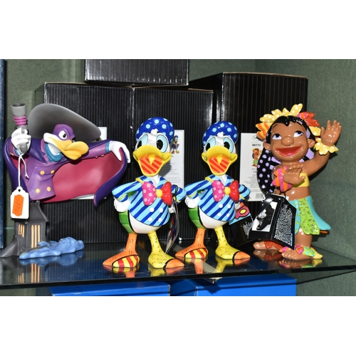 354 - FOUR BOXED ENESCO DISNEY FIGURES, comprising Disney Showcase Darkwing Duck no 4050099, and three Bri... 