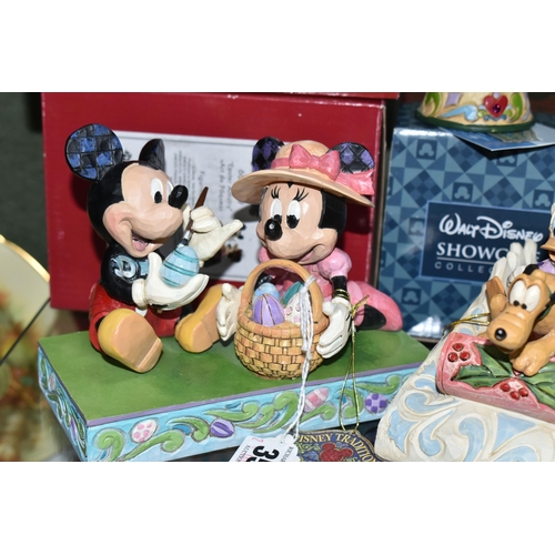 355 - THREE BOXED ENESCO DISNEY SHOWCASE FIGURES, from Disney Traditions by Jim Shore, comprising Easter A... 