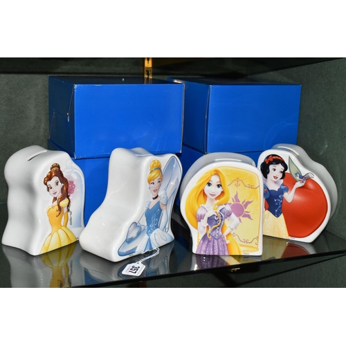 357 - FOUR BOXED ENESCO 'DISNEY ENCHANTING COLLECTION' CERAMIC MONEY BOXES, comprising 'Some Day My Prince... 