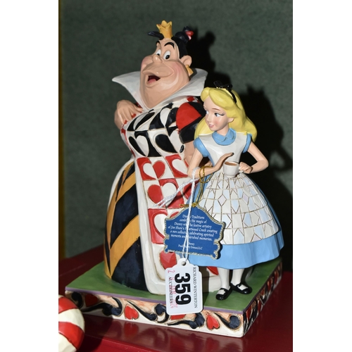 359 - FOUR BOXED ENESCO DISNEY SHOWCASE 'ALICE IN WONDERLAND' FIGURES, from Disney Traditions by Jim Shore... 