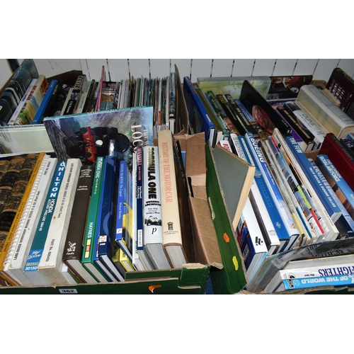 362 - FOUR BOXES OF BOOKS AND MAGAZINES, over one hundred titles in hardback and paperback formats, to inc... 