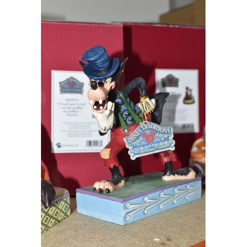 364 - FIVE BOXED DISNEY TRADITIONS RESIN SCULPTURES, comprising 'A Boys Best Friend' Elliot from Pete's Dr... 