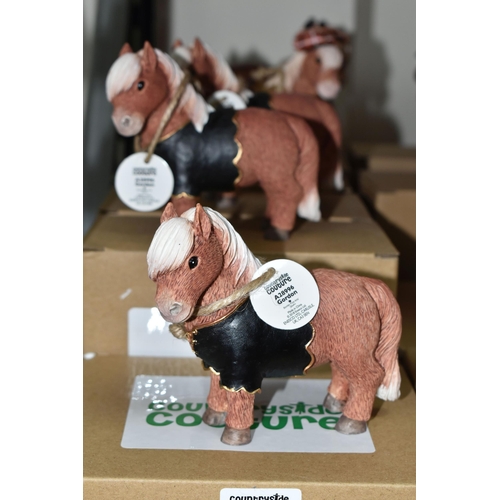 366 - FIFTEEN BOXED ENESCO 'COUNTRYSIDE COUTURE' ANIMAL SCULPTURES, comprising three A29255 Heather Shetla... 