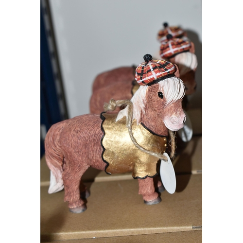 366 - FIFTEEN BOXED ENESCO 'COUNTRYSIDE COUTURE' ANIMAL SCULPTURES, comprising three A29255 Heather Shetla... 