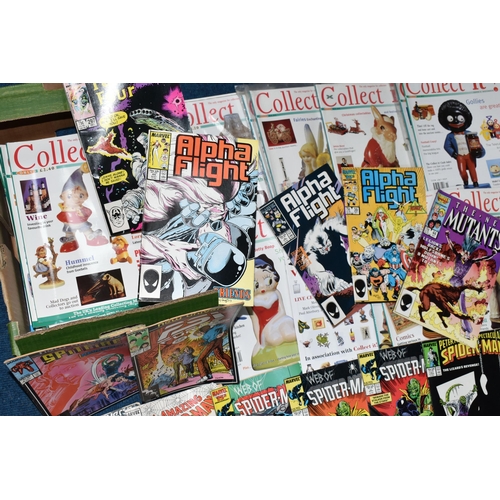 372 - A BOX OF MARVEL COMICS & COLLECT IT MAGAZINES, includes Spider-Man (including no.290, Peter Parker p... 