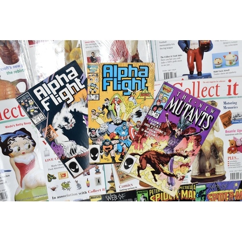 372 - A BOX OF MARVEL COMICS & COLLECT IT MAGAZINES, includes Spider-Man (including no.290, Peter Parker p... 