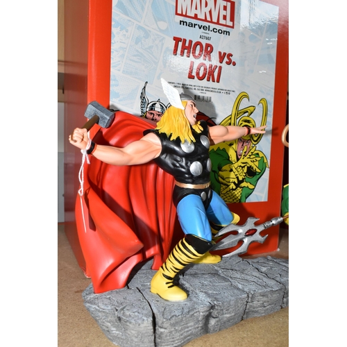 377 - A BOXED ENESCO MARVEL 'THOR VS LOKI' FIGURE GROUP, depicting the two superheroes in an action pose, ... 