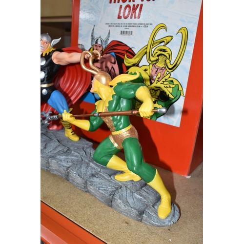 377 - A BOXED ENESCO MARVEL 'THOR VS LOKI' FIGURE GROUP, depicting the two superheroes in an action pose, ... 