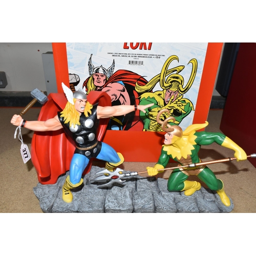 377 - A BOXED ENESCO MARVEL 'THOR VS LOKI' FIGURE GROUP, depicting the two superheroes in an action pose, ... 