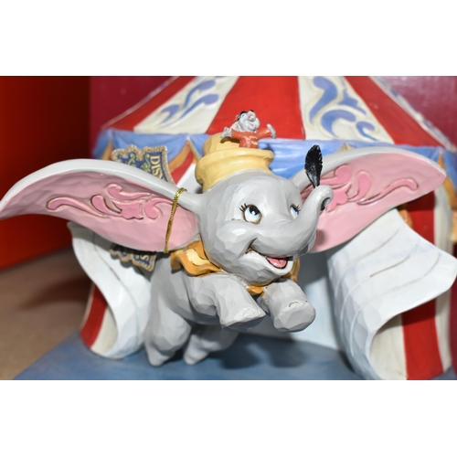 378 - THREE BOXED JIM SHORE DISNEY TRADITIONS DUMBO FIGURINES, comprising two 'Over The Big Top' 6008064 f... 