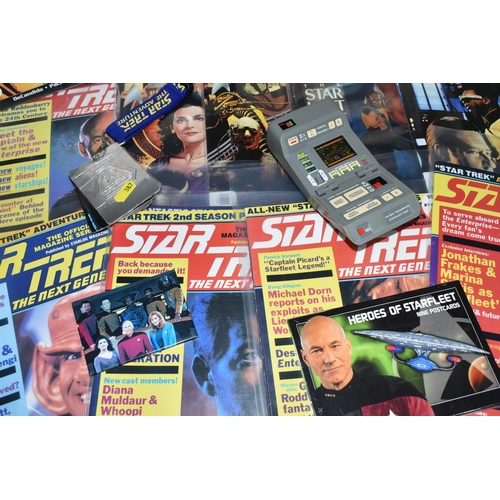 387 - TWO BOXES OF STAR TREK ENTERPRISE D.V.DS, BOOKS AND MAGAZINES, D.V.Ds to include Star Trek Voyager s... 