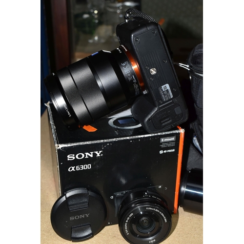 393 - A SONY ALPHA A7II DIGITAL CAMERA, fitted with a Zeiss Vario -Tessar T* f4 24-70mm lens, together wit... 