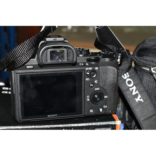 393 - A SONY ALPHA A7II DIGITAL CAMERA, fitted with a Zeiss Vario -Tessar T* f4 24-70mm lens, together wit... 