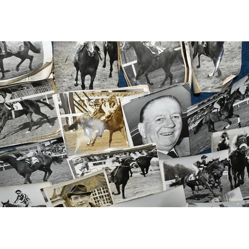 394 - ONE BOX OF HORSE RACING EPHEMERA comprising a large collection of Press Association photographs of p... 