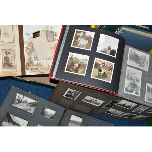 399 - TWO BOXES OF PHOTOGRAPH ALBUMS containing thirteen miscellaneous albums with a collection of various... 