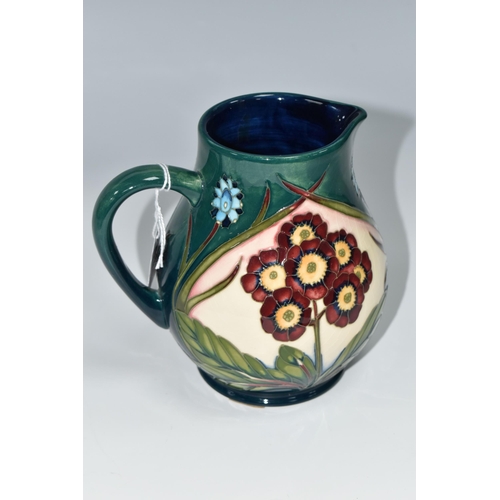 411 - A MOORCROFT POTTERY 'SPRINGTIME AT HOME' PATTERN JUG, limited edition 50/150, impressed and painted ... 