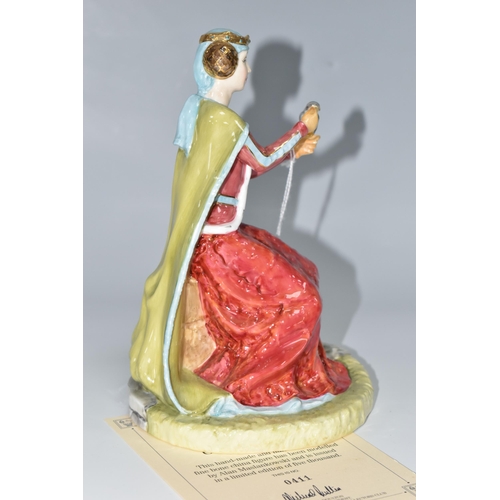 415 - A ROYAL DOULTON LIMITED EDITION FIGURINE, 'Philippa of Hainault' HN4066, numbered 411/5000, from the... 