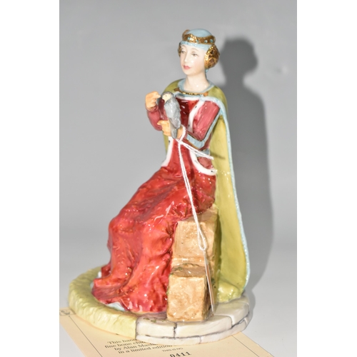 415 - A ROYAL DOULTON LIMITED EDITION FIGURINE, 'Philippa of Hainault' HN4066, numbered 411/5000, from the... 