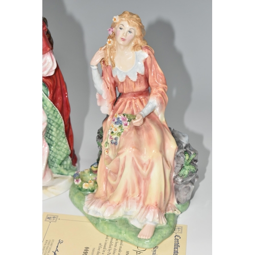 420 - TWO LIMITED EDITION ROYAL DOULTON FIGURINES, from the Shakespeare Ladies series, comprising Juliet H... 