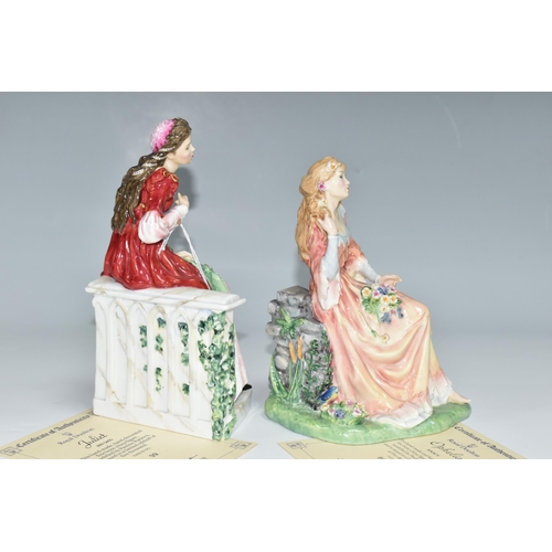 420 - TWO LIMITED EDITION ROYAL DOULTON FIGURINES, from the Shakespeare Ladies series, comprising Juliet H... 