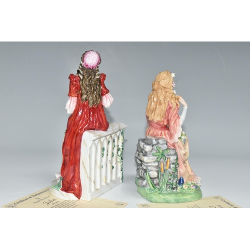 420 - TWO LIMITED EDITION ROYAL DOULTON FIGURINES, from the Shakespeare Ladies series, comprising Juliet H... 