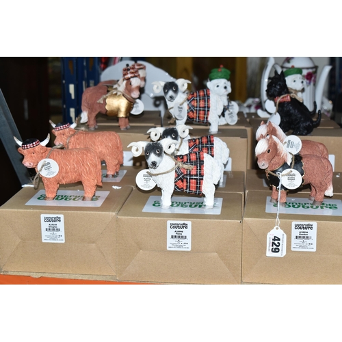 429 - FIFTEEN BOXED BORDER FINE ARTS COUNTRYSIDE COUTURE FIGURINES, Scottish character animals comprising,... 