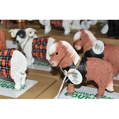 429 - FIFTEEN BOXED BORDER FINE ARTS COUNTRYSIDE COUTURE FIGURINES, Scottish character animals comprising,... 