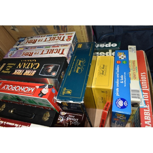 434 - A QUANTITY OF ASSORTED TOYS, GAMES AND SPORTING EQUIPMENT, to include Mayfair Games Star Trek Catan ... 