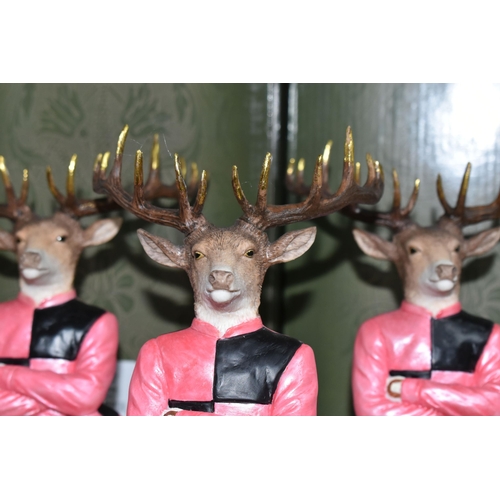 435 - SIX BOXED ENESCO 'STAGS WITH STYLE' SCULPTURES, comprising of six A27968 'Frank' sculptures, Conditi... 