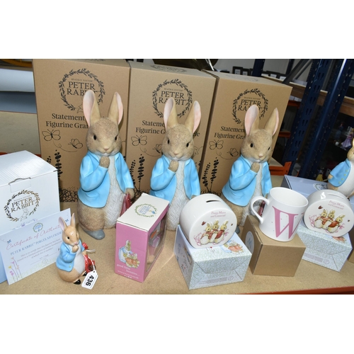 436 - A SELECTION OF BOXED ENESCO BEATRIX POTTER 'PETER RABBIT' COLLECTABLES, comprising three A29995 Pete... 