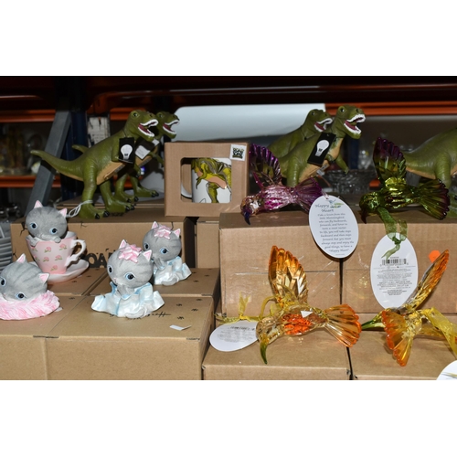 437 - A SELECTION OF BOXED ENESCO COLLECTABLES, comprising four hanging Hummingbird ornaments, six hanging... 