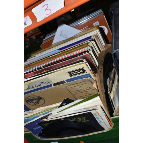 439 - TWO BOXES AND TWO CASES OF RECORDS, to include LP records and singles, artists include The Rolling S... 