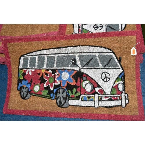 441 - THIRTEEN VOLKSWAGON THEMED DOORMATS IN AS NEW CONDITION, ten decorated with a VW Beetle and three de... 