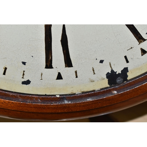 464 - A WALNUT CASED WALL CLOCK, with fusee movement, for F. F. Curry of 267, Tooley St, London SE1, the c... 