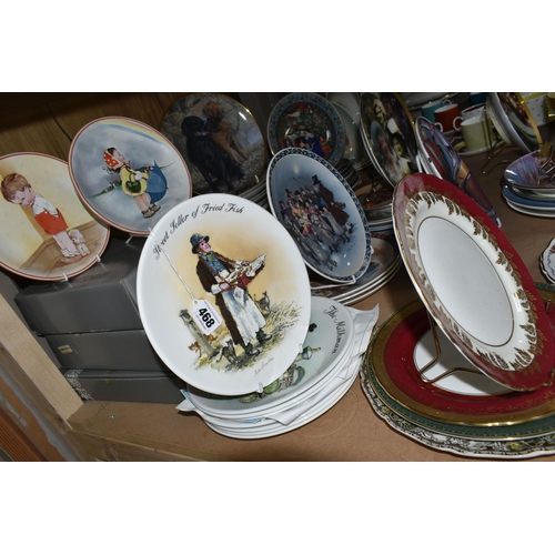 468 - A QUANTITY OF COLLECTORS PLATES, SOME WITH BOXES, to include two Davenport Mabel Lucie Attwell plate... 