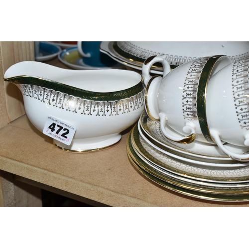 472 - ROYAL GRAFTON PART DINNER AND TEASETS, comprising a six place Majestic dinner service with five cups... 