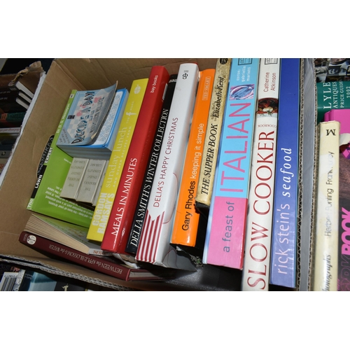 503 - EIGHT BOXES OF BOOKS, approximately one hundred and thirty titles in hardback and paperback formats ... 