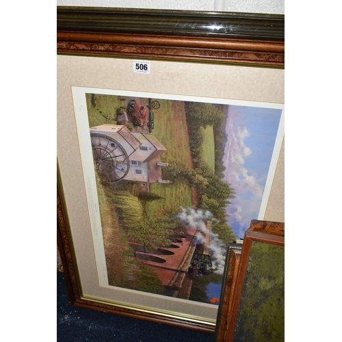 506 - A QUANTITY OF PAINTINGS AND PRINTS ETC, to include a John Austin signed limited edition print 'Danie... 