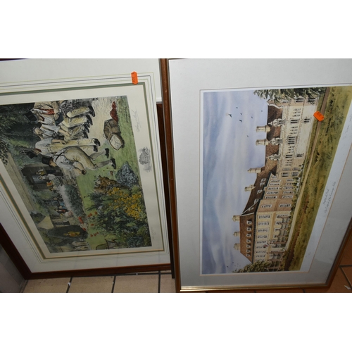 514 - A SMALL QUANTITY OF PICTURES AND PRINTS, comprising two signed Mark Spain limited edition etchings d... 