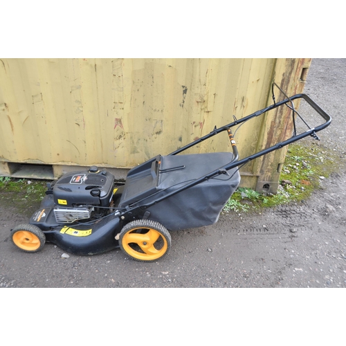 1004 - A McCULLOCH M53-625CMDW SELF PROPELLED PETROL LAWN MOWER with grass box (engine pulls freely starts ... 