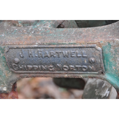 1008 - A VINTAGE J.H. HARTWELL CAST IRON CHIPPER with replacement handle