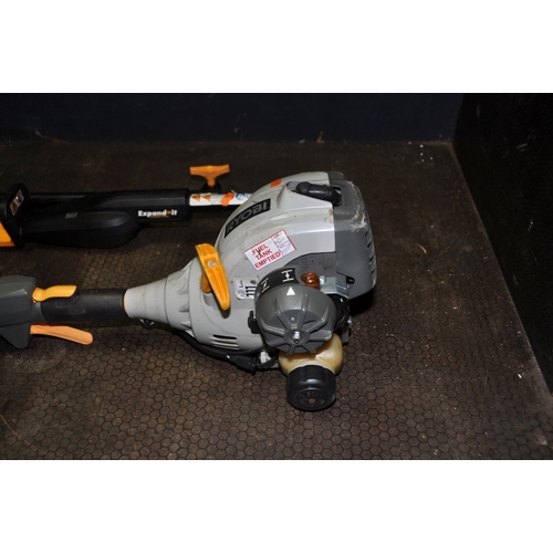 1064 - A RYOBI RLT30CES EXPAND IT PETROL MULTI CUTTER SYSTEM with a AHF 03 hedge trimmer and extension pole... 